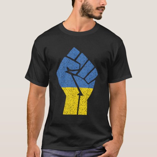 Unterstützung der Ukraine bei der ukrainischen Fla T-Shirt (Vorderseite)