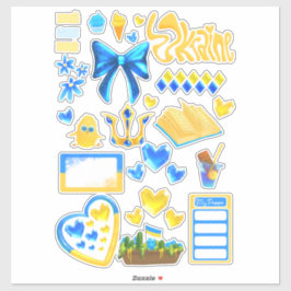 Unterstützung der Ukraine benutzerdefinierte Schne Aufkleber