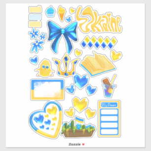 Unterstützung der Ukraine benutzerdefinierte Schne Aufkleber