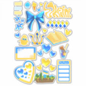 Unterstützung der Ukraine benutzerdefinierte Schne Aufkleber (Vorderseite)