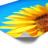 Unterstützung der Ukraine Blaues Himmelsgelbes Son Poster (Ecke)