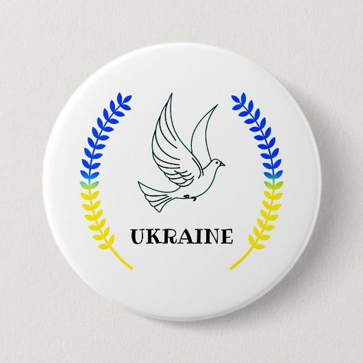 Unterstützung der Ukraine Button (Vorderseite)