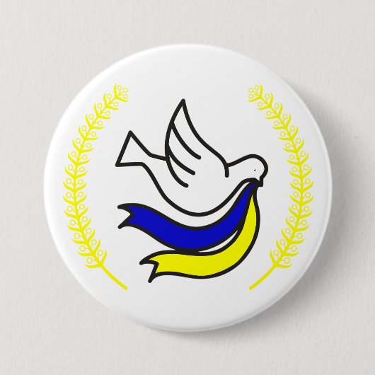 Unterstützung der Ukraine Button (Vorderseite)