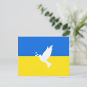 Unterstützung der Ukraine Card Friedenstaube ukrai RSVP Karte (Stehend Vorderseite)