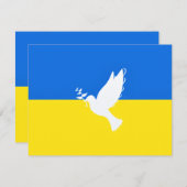 Unterstützung der Ukraine Card Friedenstaube ukrai RSVP Karte (Vorne/Hinten)