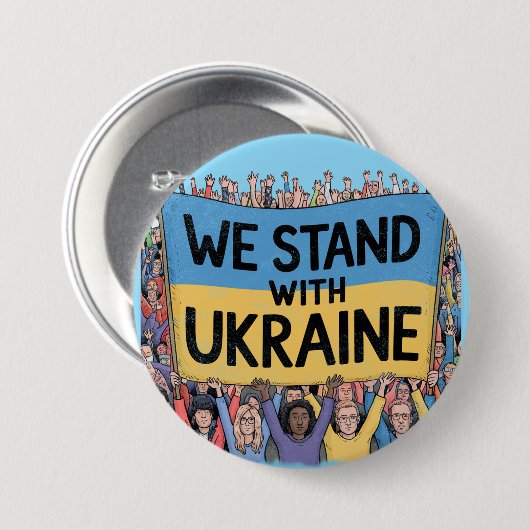 Unterstützung der Ukraine Crowd Design, Einheit un Button (Vorne & Hinten)