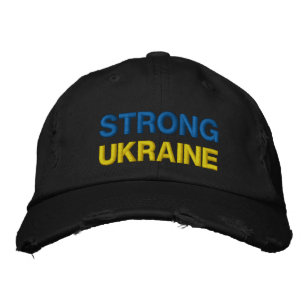 Unterstützung der Ukraine durch die bestickte Base Baseballkappe