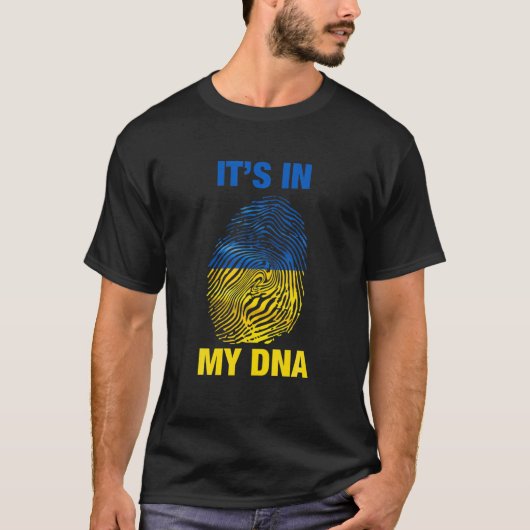 Unterstützung der Ukraine Es ist in meiner DNA ukr T-Shirt (Vorderseite)