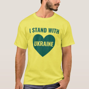 Unterstützung der Ukraine Fahne ich stehe mit der T-Shirt