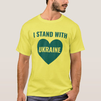 Unterstützung der Ukraine Fahne ich stehe mit der T-Shirt
