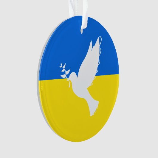 Unterstützung der Ukraine Flag Weihnachtsschmuck F Ornament (Vorderseite)