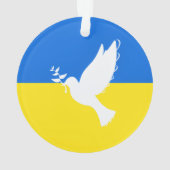 Unterstützung der Ukraine Flag Weihnachtsschmuck F Ornament (Rückseite)