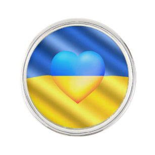 Unterstützung der Ukraine - Freiheit - Frieden - U Anstecknadel