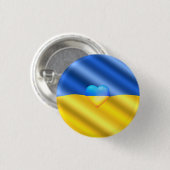 Unterstützung der Ukraine - Freiheit - Frieden - U Button (Vorne & Hinten)