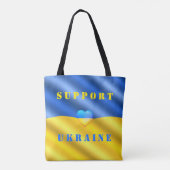 Unterstützung der Ukraine - Frieden - Flagge der U Tasche (Rückseite)