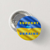 Unterstützung der Ukraine - Frieden - ukrainische  Button (Vorne & Hinten)
