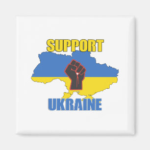 Unterstützung der Ukraine - Frieden und Liebe für Magnet