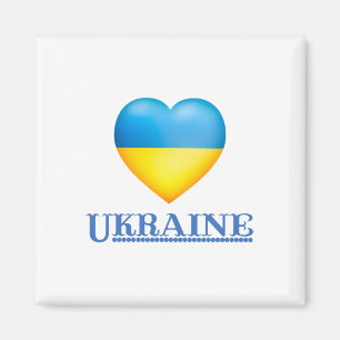 Unterstützung der Ukraine - Frieden und Liebe für  Magnet