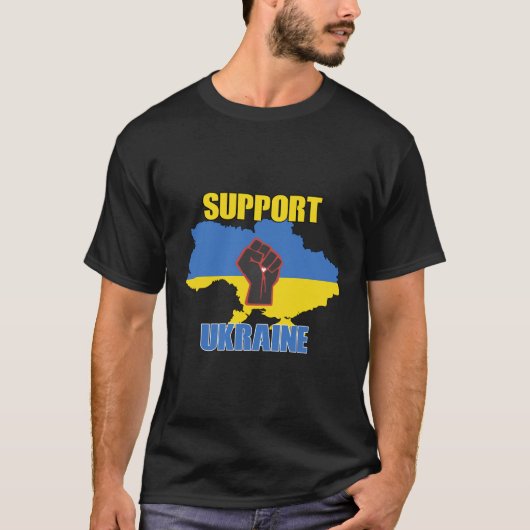 Unterstützung der Ukraine - Frieden und Liebe für  T-Shirt (Vorderseite)