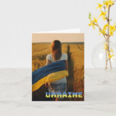 Unterstützung der Ukraine-Friedensgrußkarte Karte (Gelbe Blume)