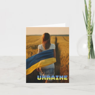 Unterstützung der Ukraine-Friedensgrußkarte Karte