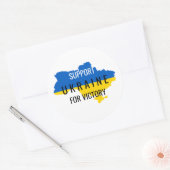 Unterstützung der Ukraine für den Siegesaufkleber Runder Aufkleber (Umschlag)