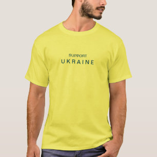 Unterstützung der Ukraine Gelb T-Shirt