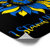 Unterstützung der Ukraine Ich stehe mit der Ukrain Poster (Ecke)