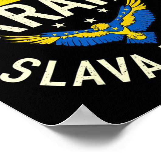 Unterstützung der Ukraine ich stehe mit der Ukrain Poster (Ecke)