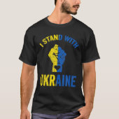 Unterstützung der Ukraine ich stehe mit der Ukrain T-Shirt (Vorderseite)