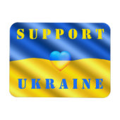 Unterstützung der Ukraine Magnet ukrainische Flagg (Horizontal)