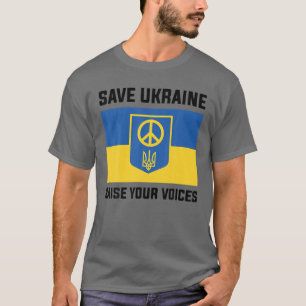 Unterstützung der Ukraine Rett Ukraine Ihre Stimme T-Shirt