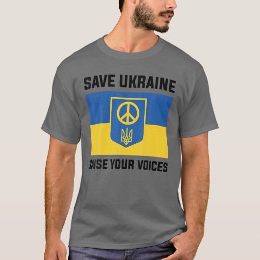 Unterstützung der Ukraine Rett Ukraine Ihre Stimme T-Shirt (Vorderseite)