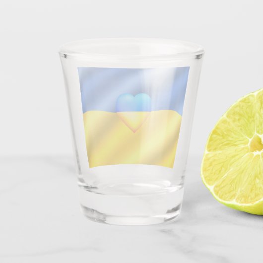 Unterstützung der Ukraine Schießglas ukrainische F Schnapsglas (Rückseite)