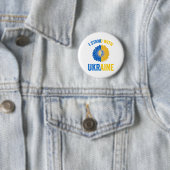 Unterstützung der Ukraine Sonnenblumen ukrainische Button (Beispiel)