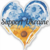 Unterstützung der Ukraine Sonnenblumenkernkraftwag Aufkleber (Vorderseite)