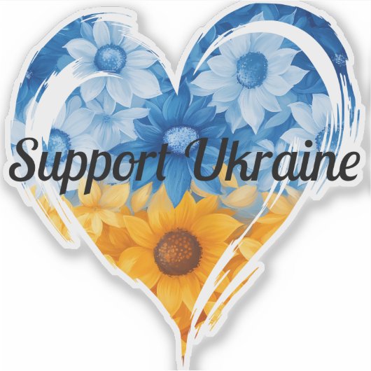 Unterstützung der Ukraine Sonnenblumenkernkraftwag Aufkleber (Vorderseite)