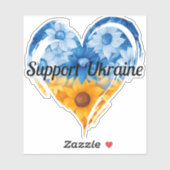 Unterstützung der Ukraine Sonnenblumenkernkraftwag Aufkleber (Blatt)