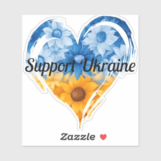 Unterstützung der Ukraine Sonnenblumenkernkraftwag Aufkleber (Blatt)