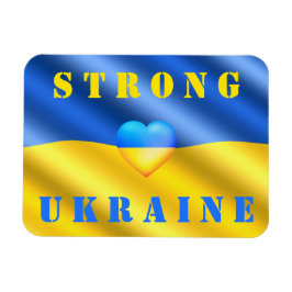 Unterstützung der Ukraine - Starke - Flagge - Frei Magnet