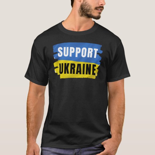 UNTERSTÜTZUNG DER UKRAINE T-Shirt (Vorderseite)