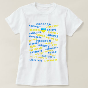 Unterstützung der Ukraine T - Shirt International