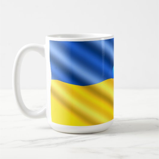 Unterstützung der Ukraine Tasse ukrainische Flagge (Links)