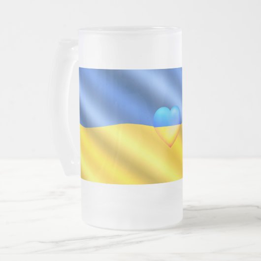 Unterstützung der Ukraine Tasse von Glasbäumen - F (Vorderseite Links)