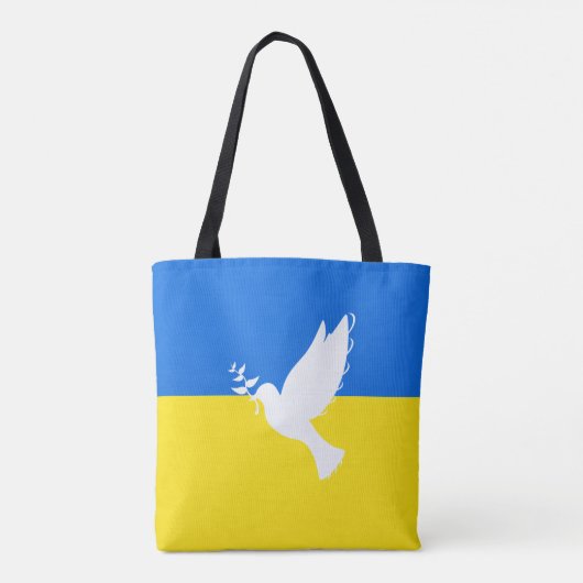 Unterstützung der Ukraine Tote Beutel Frieden Door Tasche (Rückseite)