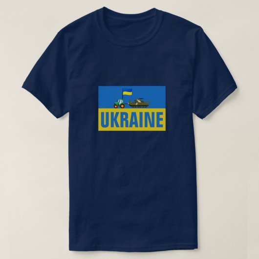 UNTERSTÜTZUNG DER UKRAINE TRACTOR TOWING RUSSISCHE T-Shirt (Design vorne)