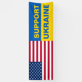 Unterstützung der Ukraine USA Flag Solidarity Banner (Vertikal)