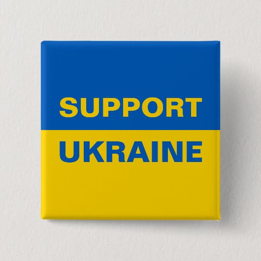 Unterstützung der ukrainischen Flagge Button (Vorderseite)