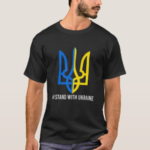 Unterstützung der ukrainischen Flagge, die ich mit T-Shirt