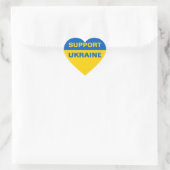 Unterstützung der ukrainischen Flagge Herz-Aufkleber (Tasche)
